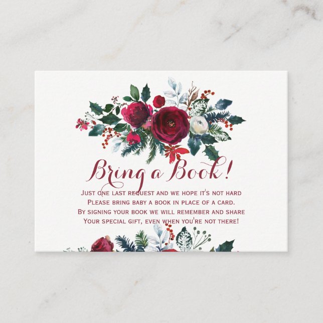 De Recepción Libros para bebé rojo invierno traer una tarjeta d (Anverso)