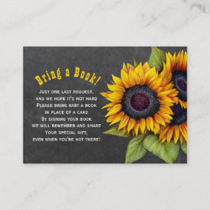 De Recepción Libros para girasol bebé traiga una tarjeta insert