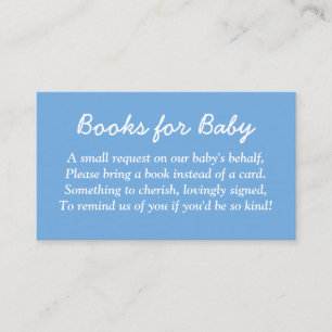 De Recepción Libros para la tarjeta azul para bebés Minimalista