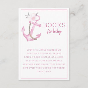 De Recepción Libros para tarjeta para bebé Nautical Pink Anch