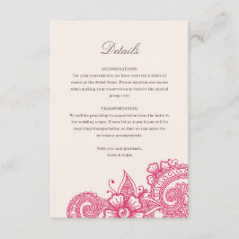 De Recepción Mod Mehandi Boda Información Insertar Tarjeta