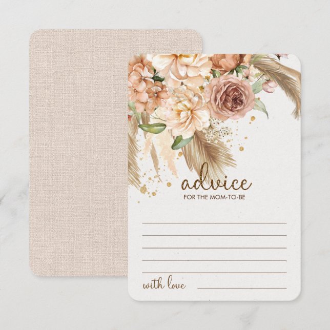 De Recepción Pampas césped Consejo para padres mamarios Tarjeta (Anverso / Reverso)