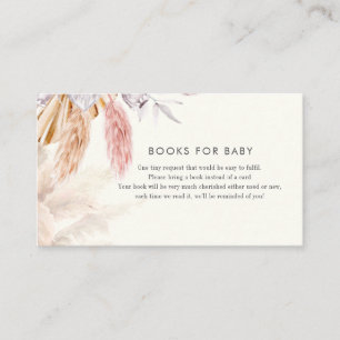 De Recepción Pampas Grass Books para la tarjeta Baby Shower Enc