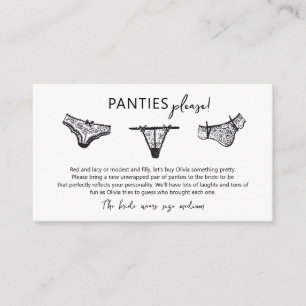 De Recepción Panty Game Panties Por favor Insertar Tarjeta