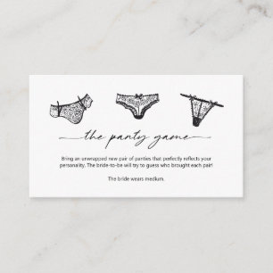 De Recepción Panty Game Panties Por favor Insertar Tarjeta