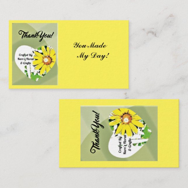 DE RECEPCIÓN PERSONALIZABLE GRACIAS - TARJETA FLORISTA (Anverso / Reverso)