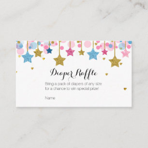 De Recepción Pink Blue Twinkle Twinkle Star- Tarjeta Raffle Dia