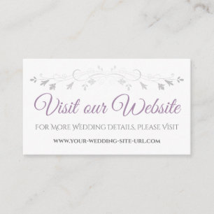 De Recepción Purple Gray Elegant Wedding Visita Nuestra Tarjeta