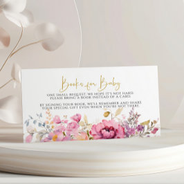 De Recepción Púrpura Flores Silvestres Libros para Tarjeta para