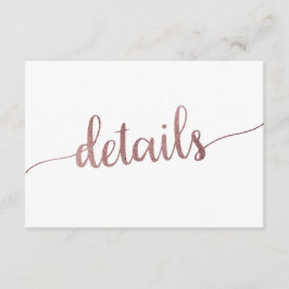 De Recepción Rosa Boda dorado Detalles Insertar tarjeta