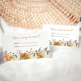 De Recepción Rustic Autumn Adivinan Cuántos Besos Tiene Tarjeta
