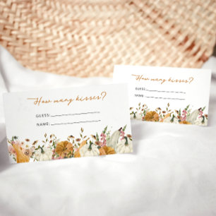 De Recepción Rustic Autumn Adivinan Cuántos Besos Tiene Tarjeta