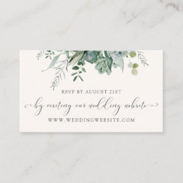 De Recepción Suculenta tarjeta online Eucalyptus Wedding RSVP