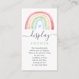De Recepción Tarjeta Baby Shower Boho Rainbow Display Shower