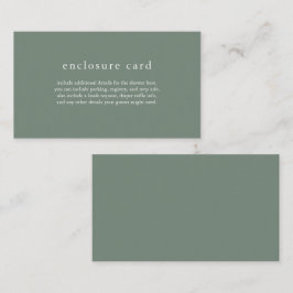 De Recepción Tarjeta Baby Shower HANNAH Sage Green Boho