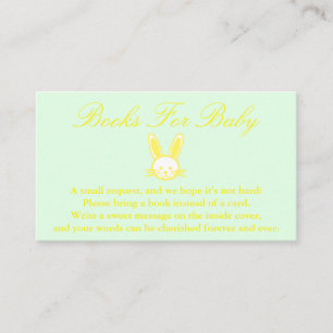 De Recepción Tarjeta Baby Shower para bebé para conejo amarillo