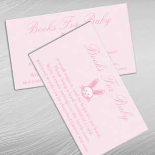 De Recepción Tarjeta Baby Shower para bebés conejo rosa