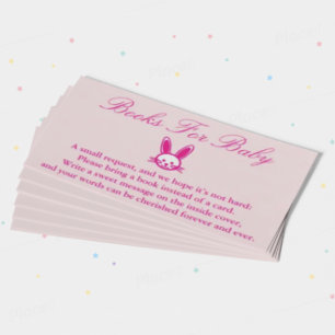 De Recepción Tarjeta Baby Shower para bebés conejo rosa