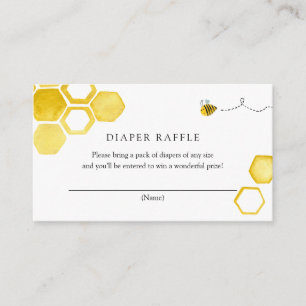 De Recepción Tarjeta Bee Diaper Raffle