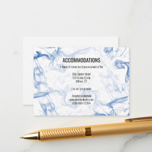 De Recepción Tarjeta Boda Blue Smokey Mist Accommodation