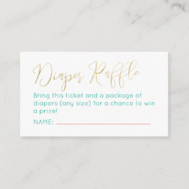 De Recepción Tarjeta Boho Fiesta Diaper Raffle Ticket
