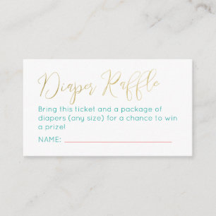 De Recepción Tarjeta Boho Fiesta Diaper Raffle Ticket