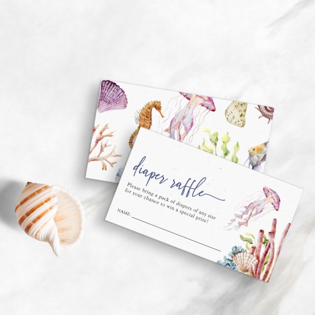 De Recepción Tarjeta Cute Diaper Raffle (Subido por el creador)