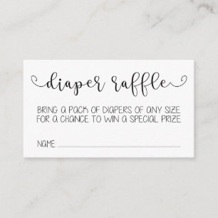 De Recepción Tarjeta Diaper Raffle