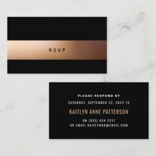De Recepción Tarjeta Golden Ombré, RSVP moderna