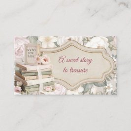 De Recepción Tarjeta insert para Libros para Bebé | Baby Shower