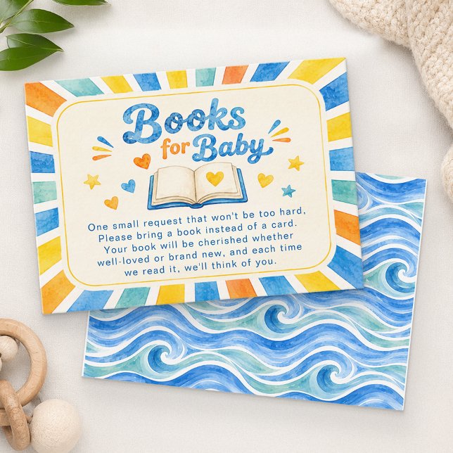 De Recepción Tarjeta insertable Aquí viene el hijo Libros para  (Our Here Comes The Son Books for Baby card)