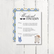 Tarjeta itineraria Wife Lotus Bachelorette Weekend