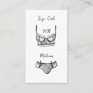 De Recepción Tarjeta Lingerie Shower Size Tarjeta Lingerie Blac