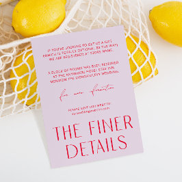 De Recepción Tarjeta Mínima Simple Purple & Magenta