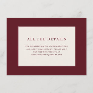 De Recepción Tarjeta Minimalista Marrón Elegante