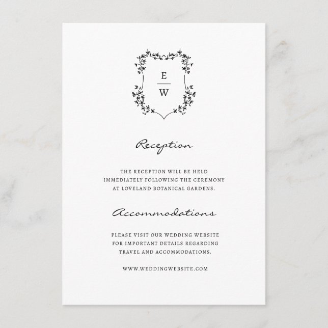 De Recepción Tarjeta Monográfica Simple (Anverso)