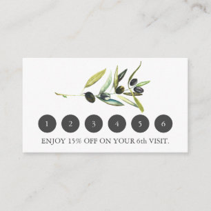 De Recepción Tarjeta Olive Branch Business Loyalty