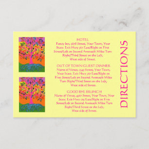 De Recepción Tarjeta 'Out Of Town Guest DIRECTIONS' (pequeña re