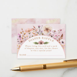 De Recepción Tarjeta Raffle Dusty Pink Wildflower - Boho Fl