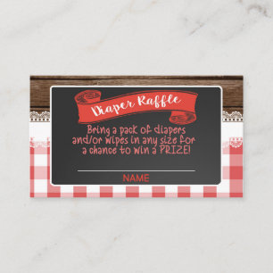 De Recepción Tarjeta Raffle para pañales Baby Q - Red DW
