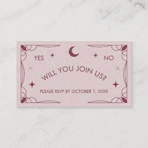 De Recepción Tarjeta RSVP inspirada en Tarot rosa