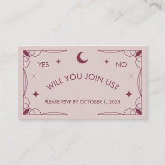 De Recepción Tarjeta RSVP inspirada en Tarot rosa
