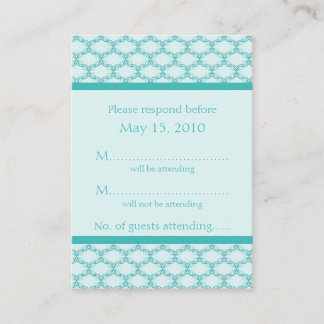 De Recepción Tarjeta RSVP simplemente glamurosa, turquesa