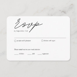 De Recepción Tarjeta RSVP tradicional RSVP para comidas Minimal