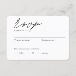 De Recepción Tarjeta RSVP tradicional RSVP para comidas Minimal