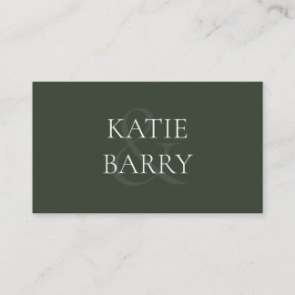 De Recepción Tarjeta RSVP Verde Oscuro Simple Moderno