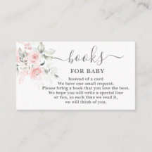 Tarjeta Rubor Floral Rosa para bebé