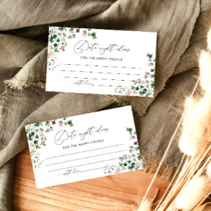 De Recepción Tarjeta Rustic Floral Date Night Ideals