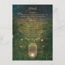 Tarjeta Rustic Mason Jar Enchanted Forest Details 