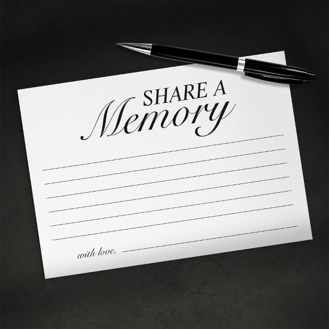 De Recepción Tarjeta Simple para Compartir un Recuerdo para Ser (Subido por el creador)